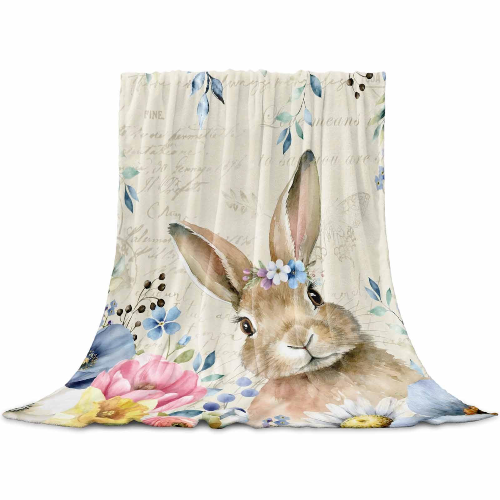 VIKAMA Easter Bunny Fleece Blanket, Soft Rabbit Watercolor Print, Lightweight Floral Sofa Bedding Blanket, Home Decor 80x120cm(31x47inch)
VIKAMA Easter Bunny Fleece Blanket, Soft Rabbit Watercolor Print, Lightweight Floral Sofa Bedding Blanket, Home Decor 80x120cm(31x47inch)