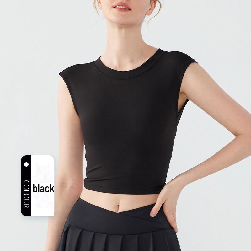 Женский жилет для фитнеса с открытой спиной, короткими рукавами и фиксированными чашками - Топ для похудения, йоги и спорта
Женский жилет для фитнеса с открытой спиной, короткими рукавами и фиксированными чашками - Топ для похудения, йоги и спорта