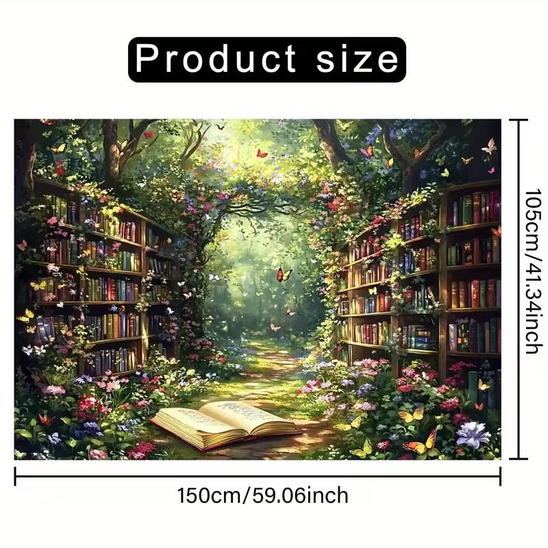 2D Enchanted Book Forest Wall Tapestry, Fairy Tale Library Scene Backdrop for Living Room 47.2x31.5inch/120*80cm
2D Enchanted Book Forest Wall Tapestry, Fairy Tale Library Scene Backdrop for Living Room 47.2x31.5inch/120*80cm