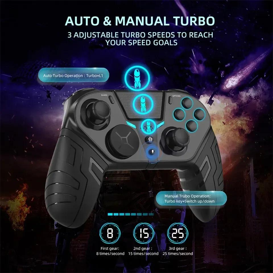 Dual For PS4 Console Android For PS4 Wireless Controller IOS PC Joystick Vibration Bluetooth Gamepad Programmable Turbo Function
Dual For PS4 Console Android For PS4 Wireless Controller IOS PC Joystick Vibration Bluetooth Gamepad Programmable Turbo Function