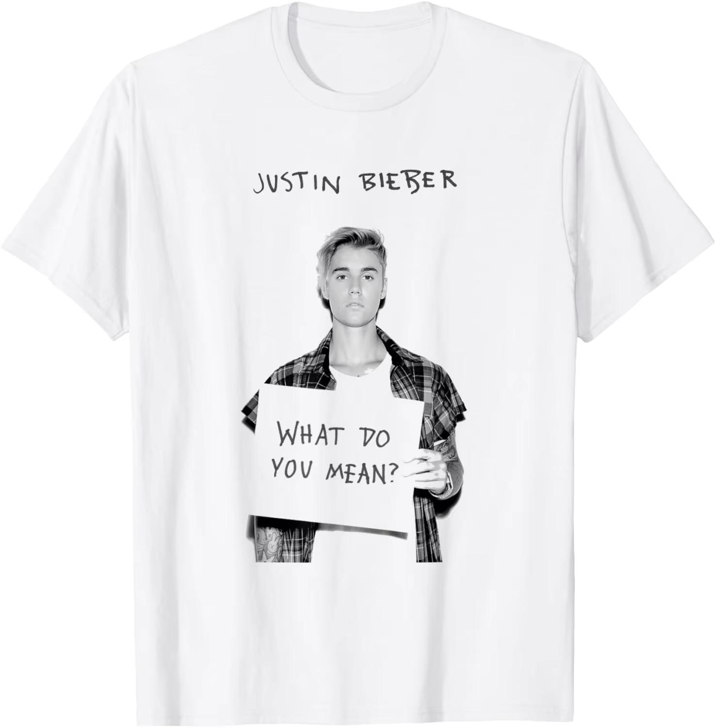 Justin Biebers Official What The Hell Do You Mean Single Cover Black and White Unisexs Luxury Tshirt Unisex Cotton Short Sleeve M
Justin Biebers Official What The Hell Do You Mean Single Cover Black and White Unisexs Luxury Tshirt Unisex Cotton Short Sleeve M