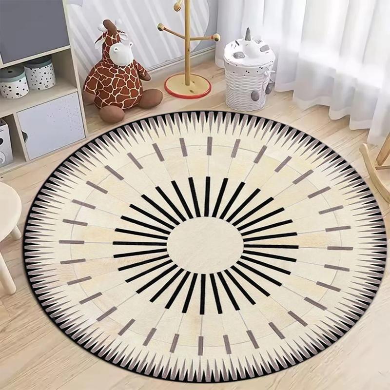 Round Rug Area Rug for Living Room Bedroom Modern Geometric Sunburst Design Non Slip Easy Clean Durable Home Decor Floor Mat 80X80CM
Round Rug Area Rug for Living Room Bedroom Modern Geometric Sunburst Design Non Slip Easy Clean Durable Home Decor Floor Mat 80X80CM