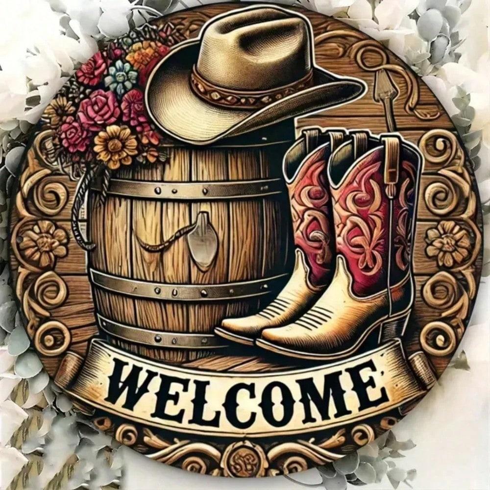 Vintage Western Welcome Metal Sign Circular Wall Plaque Retro Home Bar Garden Decor 20x20 разноцветный
Vintage Western Welcome Metal Sign Circular Wall Plaque Retro Home Bar Garden Decor 20x20 разноцветный