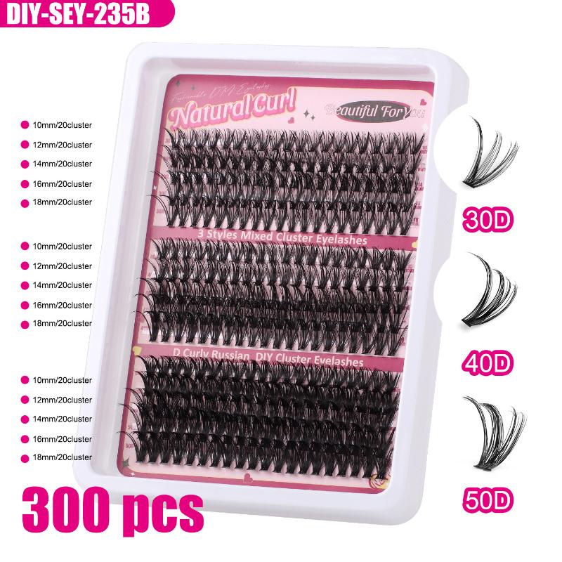False Eyelashes Cluster Lashes Kit Fluffy Individual Lashes Volume Mixed Tray Faux Mink Lashes Eyelash Extension Makeup Tweezers 235B
False Eyelashes Cluster Lashes Kit Fluffy Individual Lashes Volume Mixed Tray Faux Mink Lashes Eyelash Extension Makeup Tweezers 235B