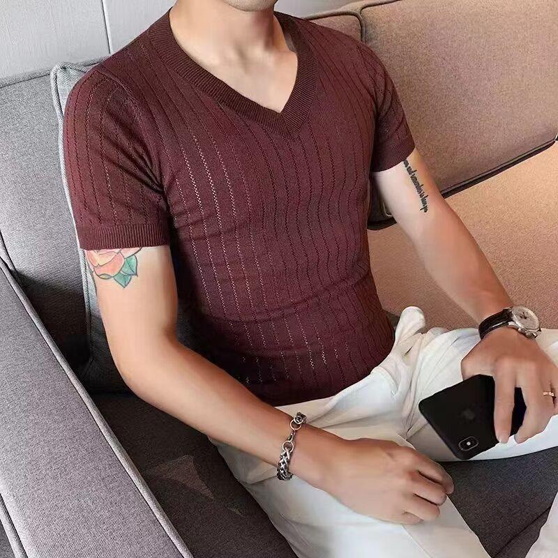 Чоловіча високоякісна суцільна літня футболка з модального шовку з V-подібним вирізом, швидковисихаюча XXXL кавовий
Чоловіча високоякісна суцільна літня футболка з модального шовку з V-подібним вирізом, швидковисихаюча XXXL кавовий