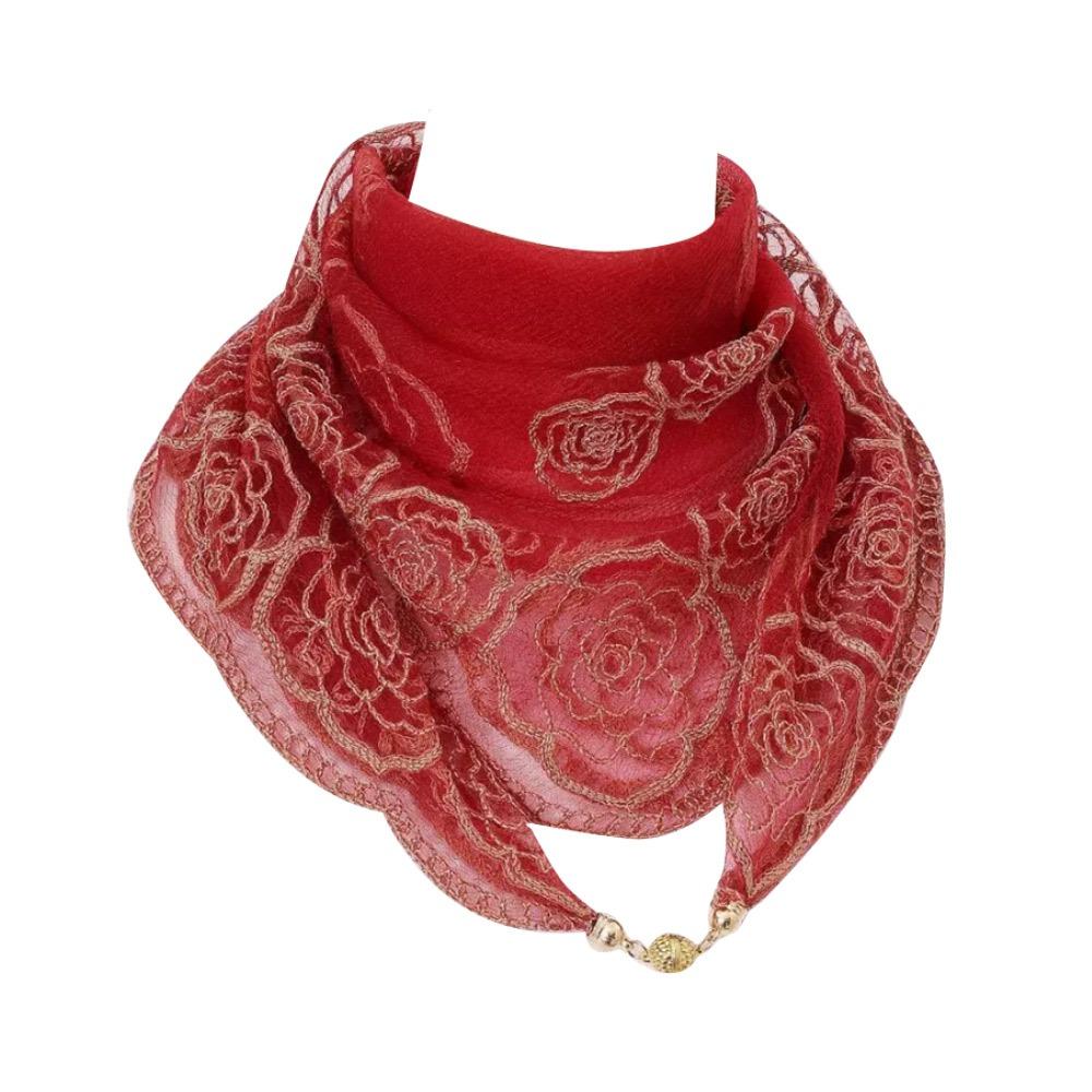 Sunscreen Square Scarf Retro Embroidered Neckerchief Flower Silk Scarf For Spring Summer Autumn вина червоного кольору
Sunscreen Square Scarf Retro Embroidered Neckerchief Flower Silk Scarf For Spring Summer Autumn вина червоного кольору