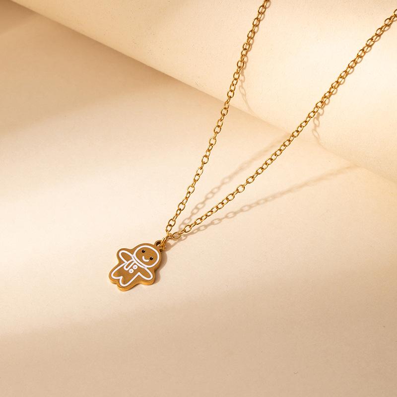 Reindeer & Hat Titanium Necklace: Women s Christmas Clavicle Pendant
Reindeer & Hat Titanium Necklace: Women s Christmas Clavicle Pendant