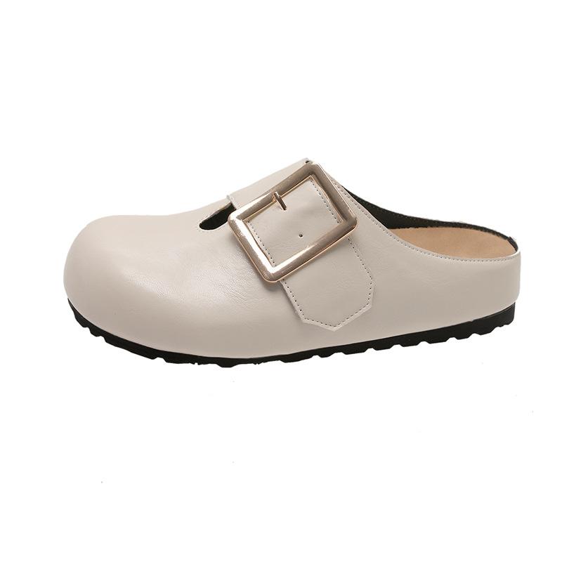 Мода Горячие Продажи Женская Обувь Низкие Шлепанцы Мягкий Верх Слайд 2025 Комфорт Рим Ретро Резиновые Копыто Каблуки Тканевая Обувь Шлепанцы Мягкие Низкие 35