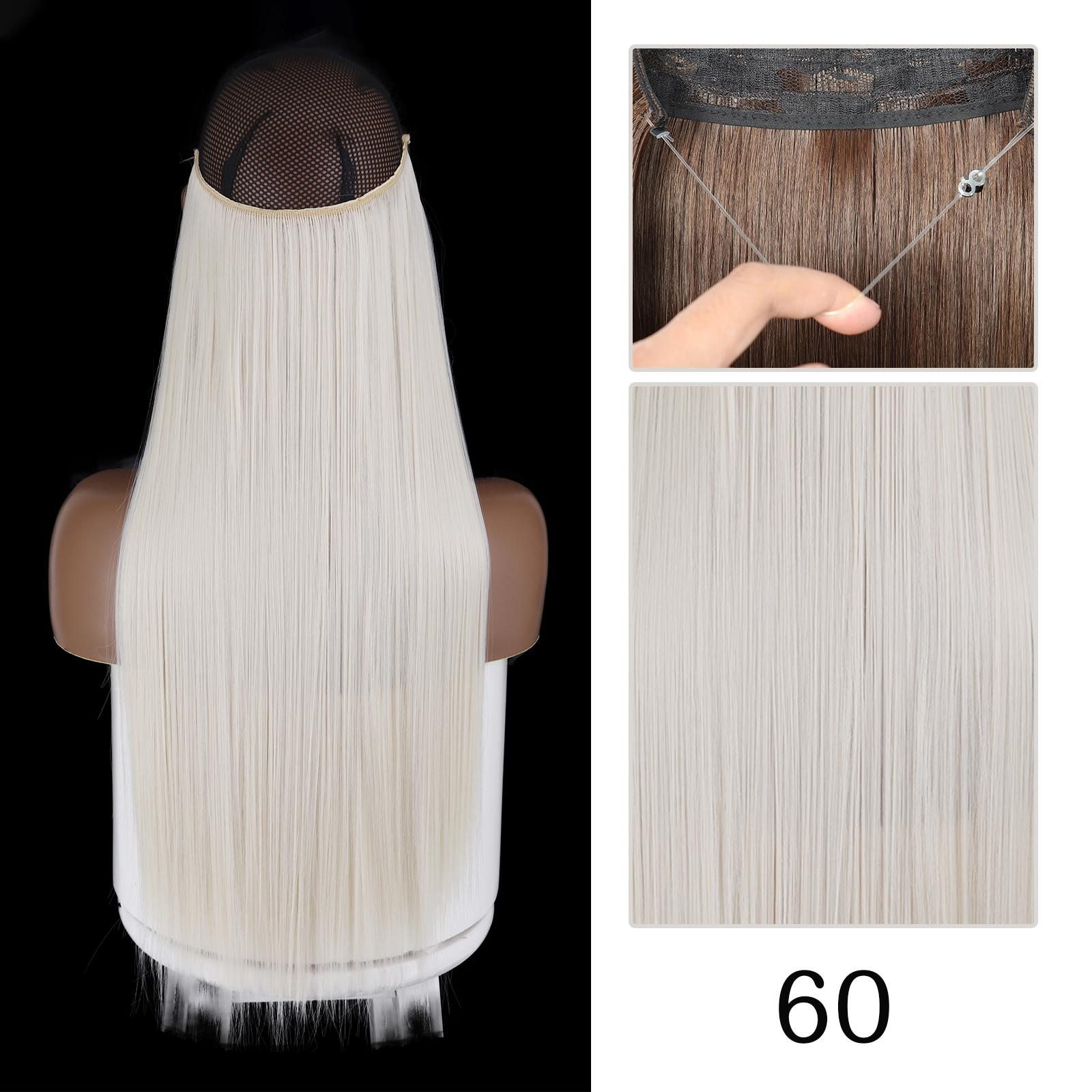 MISS WIG Синтетические волосы для наращивания без зажимов, натуральный черный блондин, длинная прямая рыбья проволока, термостойкое волокно, шиньон 55cm
MISS WIG Синтетические волосы для наращивания без зажимов, натуральный черный блондин, длинная прямая рыбья проволока, термостойкое волокно, шиньон 55cm