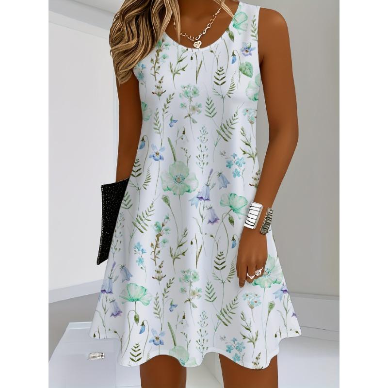 Women s dress with crew neck - purple and white floral print XL
Women s dress with crew neck - purple and white floral print XL