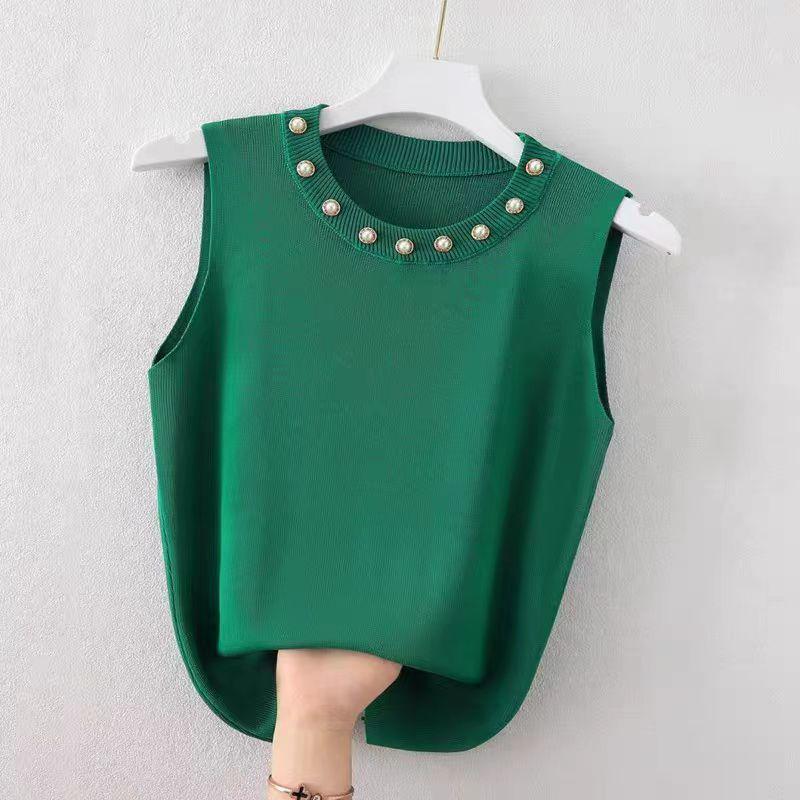 Women s Sequin Embellished Spaghetti Strap Knit Vest - Solid Color, Slimming, Versatile Base Layer for Under Suits, Trendy Ice Silk. S (Recommended 37-45 kg) темно-зелений колір
Women s Sequin Embellished Spaghetti Strap Knit Vest - Solid Color, Slimming, Versatile Base Layer for Under Suits, Trendy Ice Silk. S (Recommended 37-45 kg) темно-зелений колір