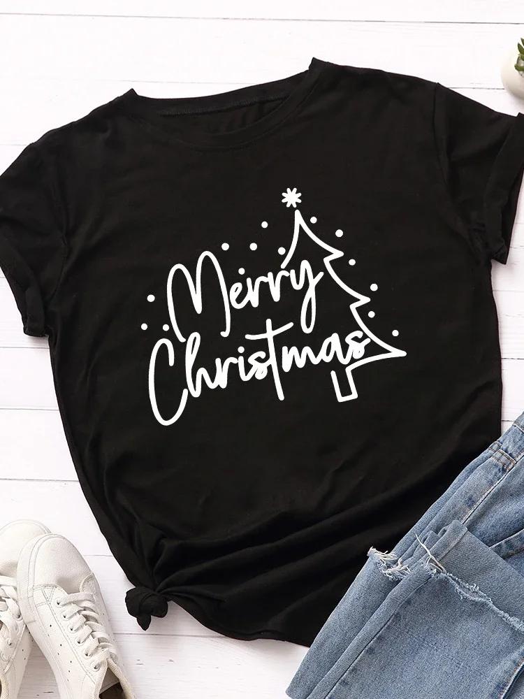 Merry Christmas Tree Print Women T Shirt Short Sleeve O Neck Loose Women Tshirt Ladies Tee Shirt Tops Clothes Camisetas Mujer S чёрный
Merry Christmas Tree Print Women T Shirt Short Sleeve O Neck Loose Women Tshirt Ladies Tee Shirt Tops Clothes Camisetas Mujer S чёрный