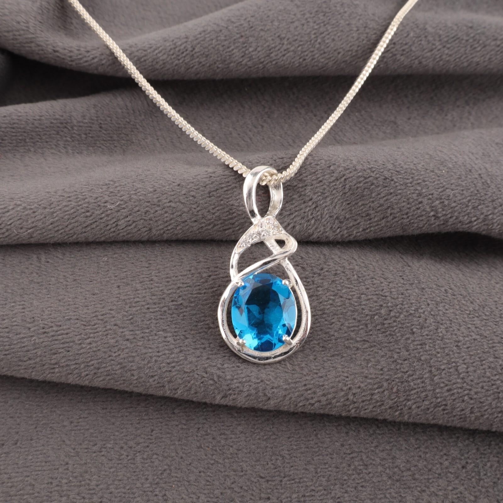 Rare Swiss Blue Topaz Gemstone 925 Sterling Silver Jewelry Zircon Pendant 1.22 CZP-13-2
Rare Swiss Blue Topaz Gemstone 925 Sterling Silver Jewelry Zircon Pendant 1.22 CZP-13-2