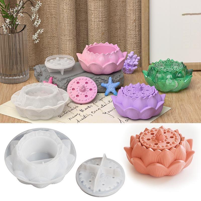 Lotus Incense Burners Silicone Mold Aromatherapy Gypsum Lotus Jar Storage Box Candle Cup Grinding Tool A
Lotus Incense Burners Silicone Mold Aromatherapy Gypsum Lotus Jar Storage Box Candle Cup Grinding Tool A