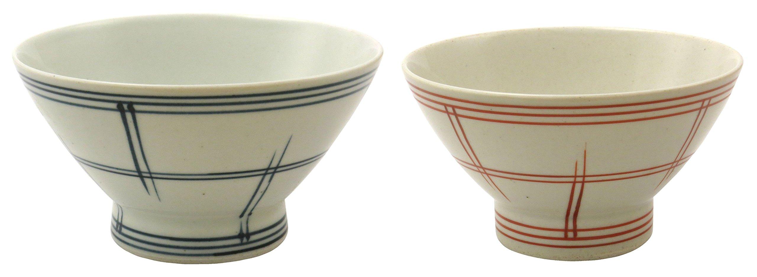 Hasami ware Wazan kiln lattice pattern Kurawanka rice bowl pair
Hasami ware Wazan kiln lattice pattern Kurawanka rice bowl pair
