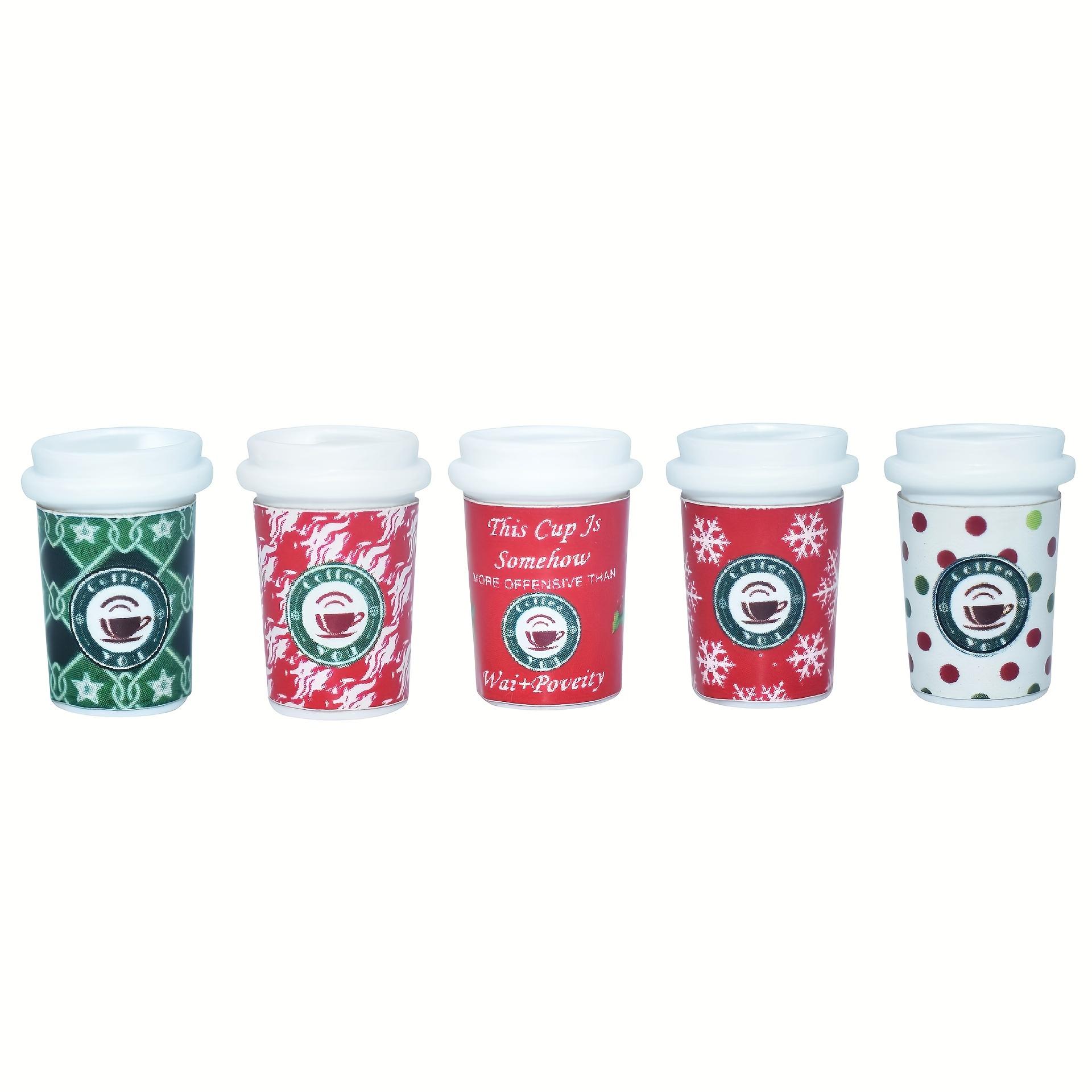 5 Mini Christmas Coffee Cup Pendants, Holiday Resin Beverage Beads, Suitable for DIY Jewelry Making, Doll House Accessories
5 Mini Christmas Coffee Cup Pendants, Holiday Resin Beverage Beads, Suitable for DIY Jewelry Making, Doll House Accessories