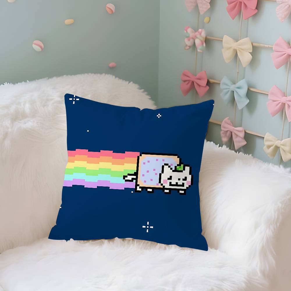 Cute NNyan Cats ART Maker Case Plush Fabric Soft Pillowcase Double Sided Print Cushion Cover Household Gifts 40x40cm
Cute NNyan Cats ART Maker Case Plush Fabric Soft Pillowcase Double Sided Print Cushion Cover Household Gifts 40x40cm