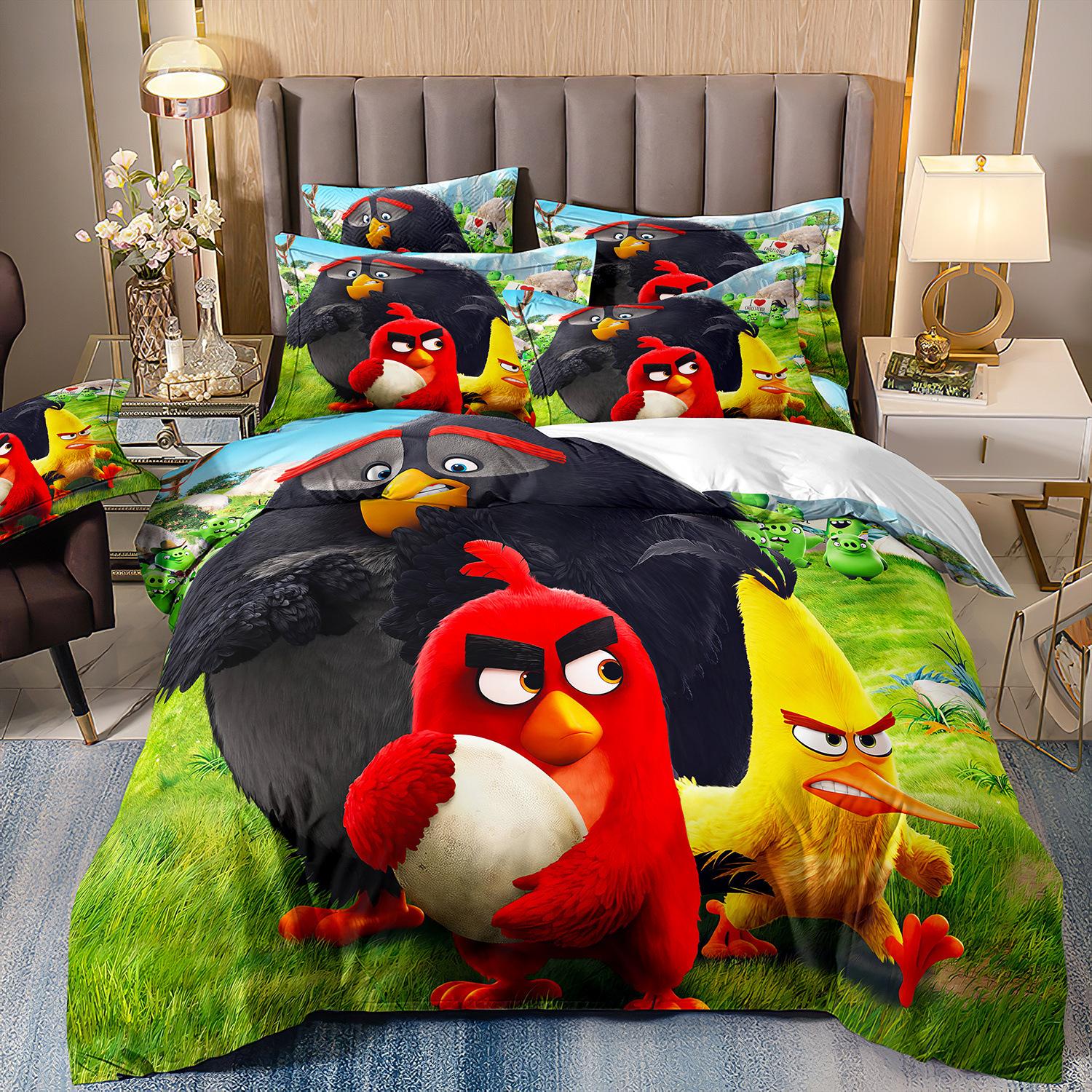 3D-друкована постільна білизна з мотивами Angry Birds, комплект ковдр з трьох або чотирьох предметів для дітей з мультфільмами cover 140 * 210 and 50 * 75 * 1
3D-друкована постільна білизна з мотивами Angry Birds, комплект ковдр з трьох або чотирьох предметів для дітей з мультфільмами cover 140 * 210 and 50 * 75 * 1