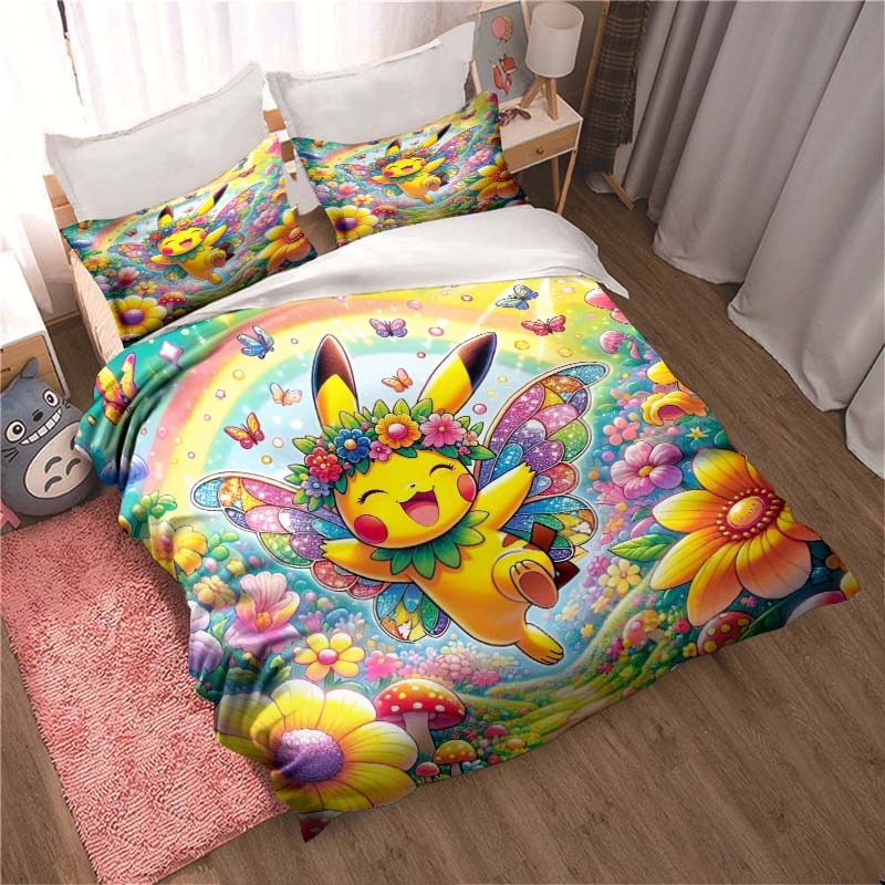 (Pokémon) Themed Printed Bedding Set: This Soft and Comfortable Set Includes A Duvet Cover and Pillowcases. 135X200cm
(Pokémon) Themed Printed Bedding Set: This Soft and Comfortable Set Includes A Duvet Cover and Pillowcases. 135X200cm