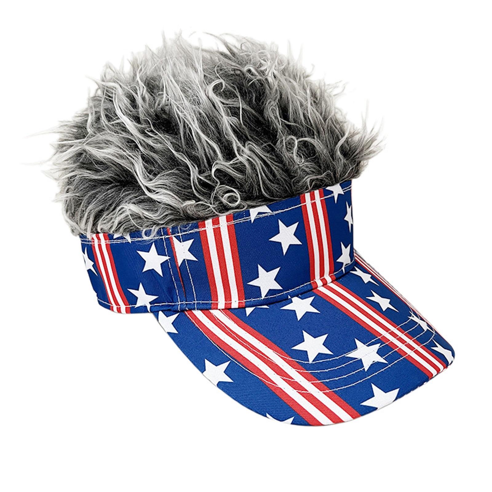 Simulation Wig Cap, Anniversary Cap, Stylish Sun-shading Baseball Cap, Independence Day Hat One Size
Simulation Wig Cap, Anniversary Cap, Stylish Sun-shading Baseball Cap, Independence Day Hat One Size