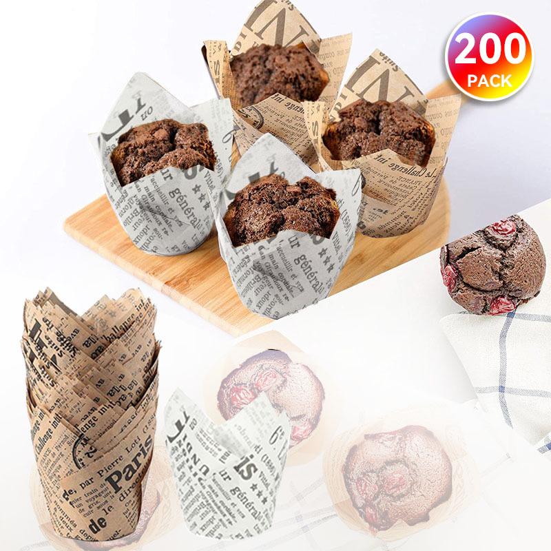 Tulip Cupcake Packaging Oil-Proof Bread Paper Tray Newspaper Cup Printing English Goblet Of Fire 200
Tulip Cupcake Packaging Oil-Proof Bread Paper Tray Newspaper Cup Printing English Goblet Of Fire 200
