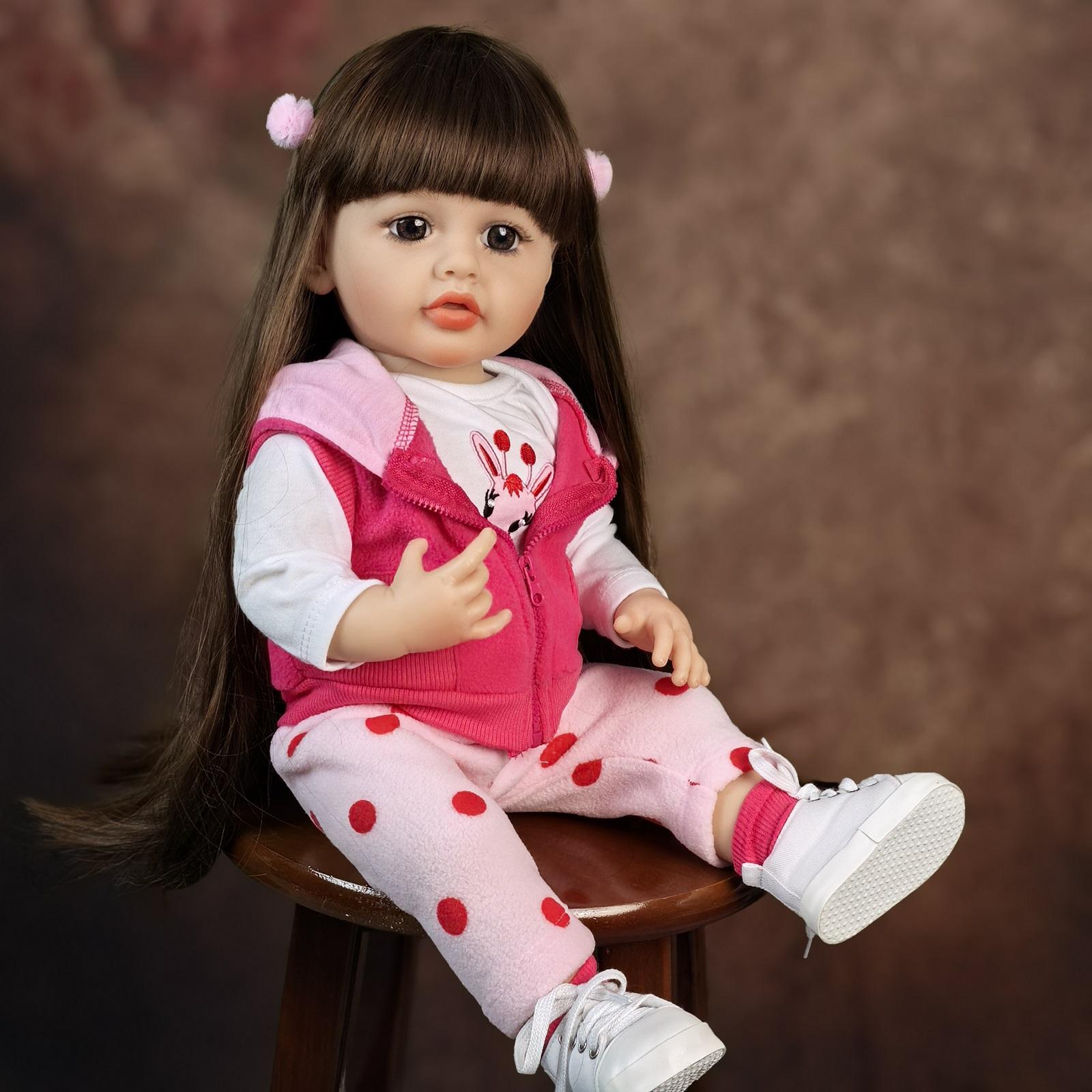 Fashion Reborn Baby Dolls 55cm Girl Cute Full Silicone Vinyl kids Playmates Newborn Babies Doll toy Birthday Christmas Gifts 22 inch about 55 cm
Fashion Reborn Baby Dolls 55cm Girl Cute Full Silicone Vinyl kids Playmates Newborn Babies Doll toy Birthday Christmas Gifts 22 inch about 55 cm