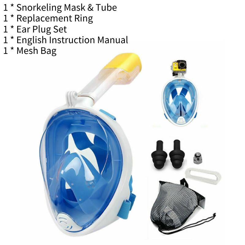 Full Face Snorkel Mask Set Diving Scuba Goggles Swimming Kids Adults Fog Anti S/M синій
Full Face Snorkel Mask Set Diving Scuba Goggles Swimming Kids Adults Fog Anti S/M синій
