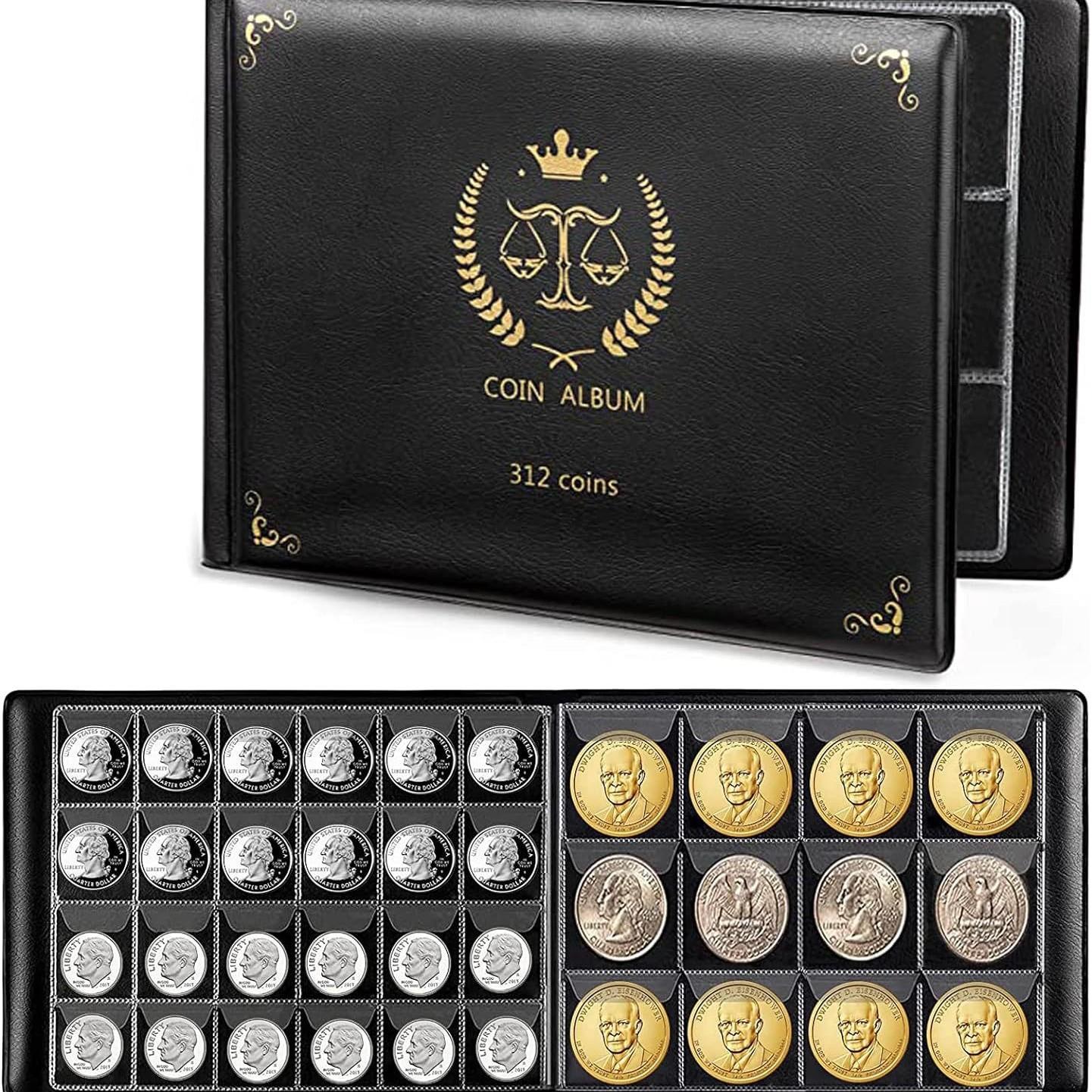 312-grid Coin Collection Book Large and Small Grid Combination Commemorative Circulation Coin Storage
312-grid Coin Collection Book Large and Small Grid Combination Commemorative Circulation Coin Storage