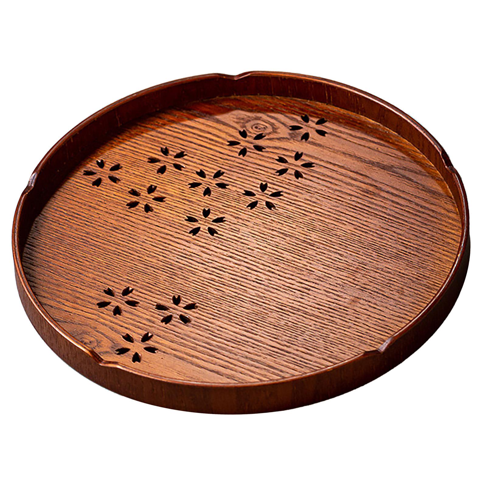 Tea Tray Cherry Blossom Pattern Wooden Tea Plate Green Tea Baking Serving Plate for Home Tea House Round
Tea Tray Cherry Blossom Pattern Wooden Tea Plate Green Tea Baking Serving Plate for Home Tea House Round