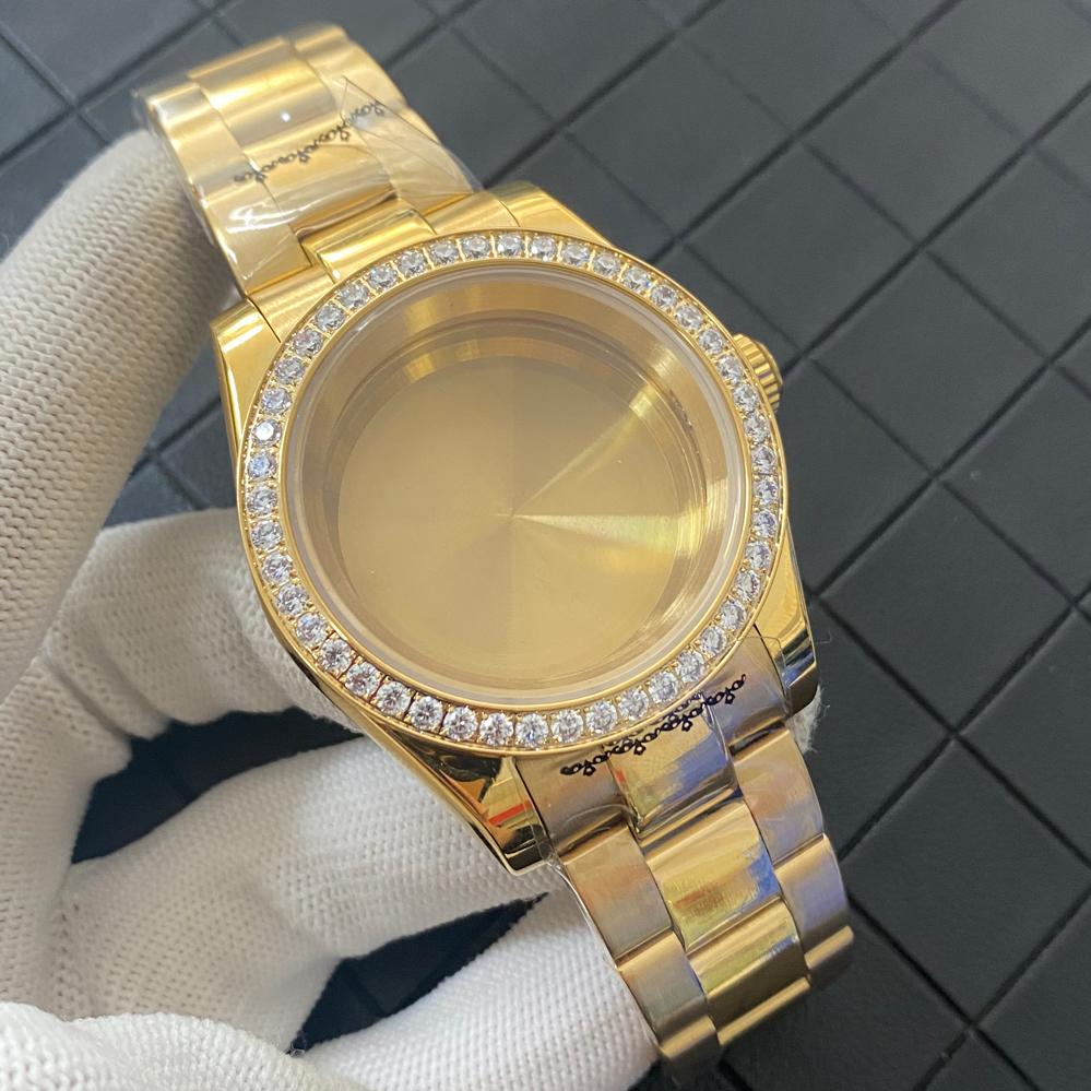 39mm PVD Gold Set with diamonds Watch Case Sapphire Glass Stainless Steel Strap Watches Accessories for NH35 NH36 4R36 Movement 39mm
39mm PVD Gold Set with diamonds Watch Case Sapphire Glass Stainless Steel Strap Watches Accessories for NH35 NH36 4R36 Movement 39mm