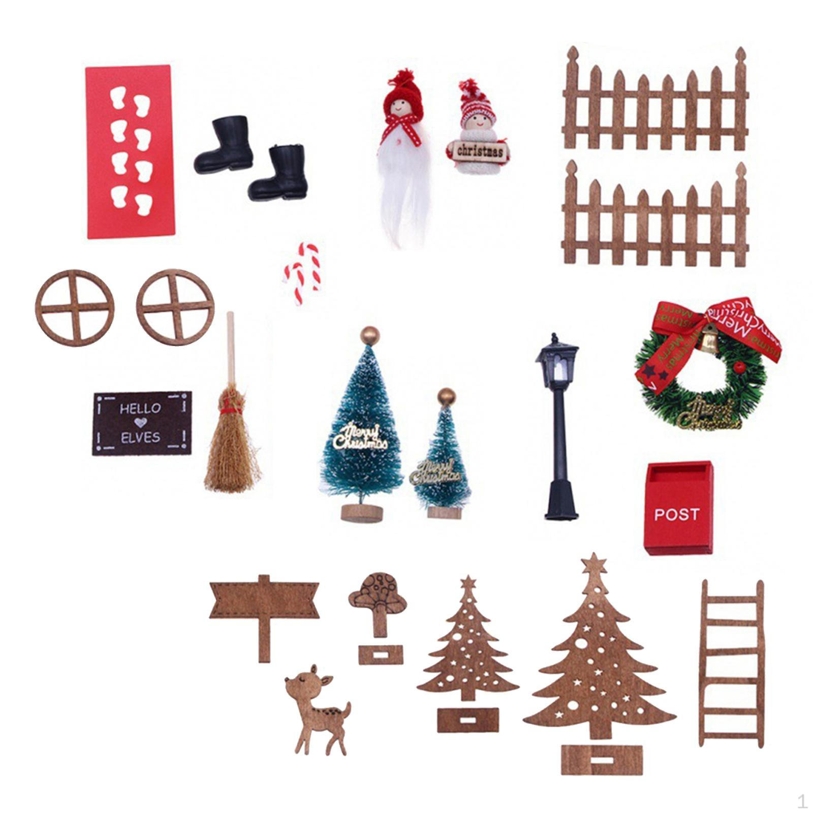 24x Dollhouse Christmas Decoration Elf Kits Wood Pretend Fairy Figurines Life Scene for Girls Kids
24x Dollhouse Christmas Decoration Elf Kits Wood Pretend Fairy Figurines Life Scene for Girls Kids