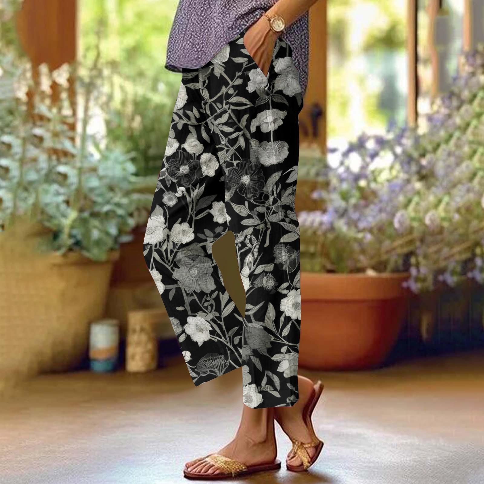 Женские повседневные модные брюки прямого кроя с цветочным принтом и карманами S тёмно-синий
Женские повседневные модные брюки прямого кроя с цветочным принтом и карманами S тёмно-синий