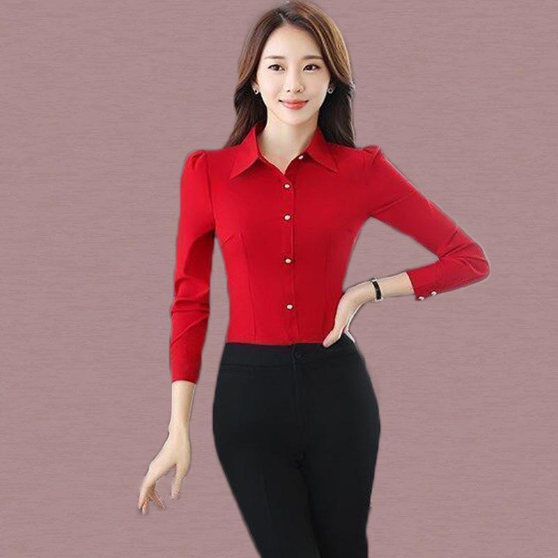 Women s Korean Style Long Sleeve Formal Slimming Red and Black Shirt XL красный
Women s Korean Style Long Sleeve Formal Slimming Red and Black Shirt XL красный