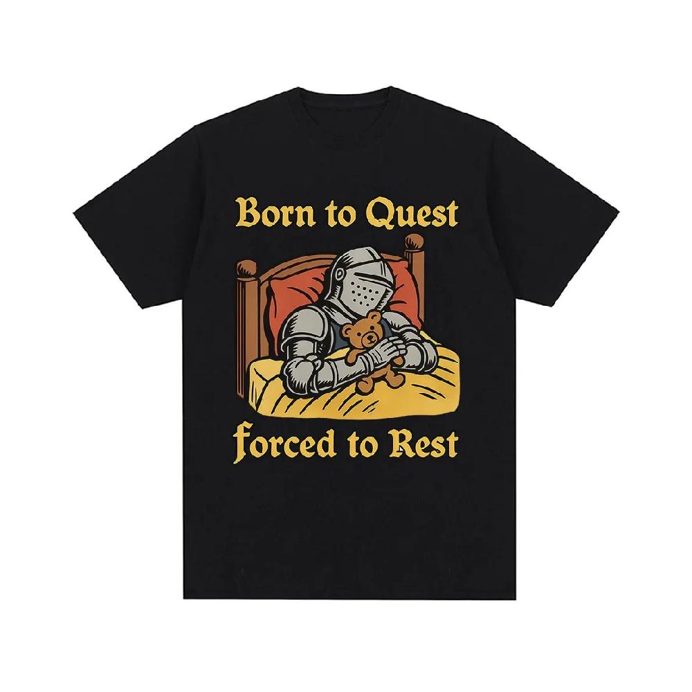Born To Quest Forced To Rest Funny Knight Bear Meme T Shirts Men s Women Summer Casual Cotton Fashion Short Sleeve Streetwear XXXXXL чорний
Born To Quest Forced To Rest Funny Knight Bear Meme T Shirts Men s Women Summer Casual Cotton Fashion Short Sleeve Streetwear XXXXXL чорний