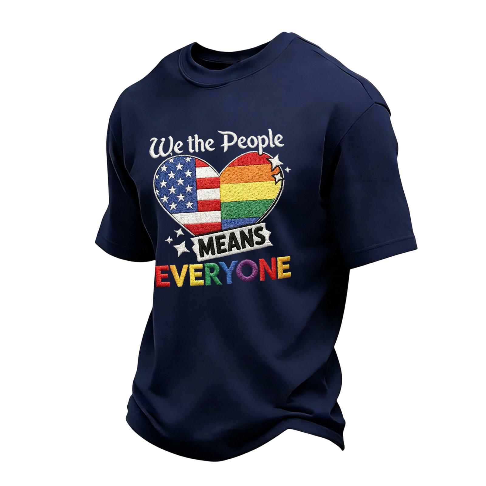 Men s Casual Short Sleeve Crew Neck T-Shirt with Patriotic Heart Print and Lettering Graphic for Everyday Wear XXL тёмно-синий
Men s Casual Short Sleeve Crew Neck T-Shirt with Patriotic Heart Print and Lettering Graphic for Everyday Wear XXL тёмно-синий