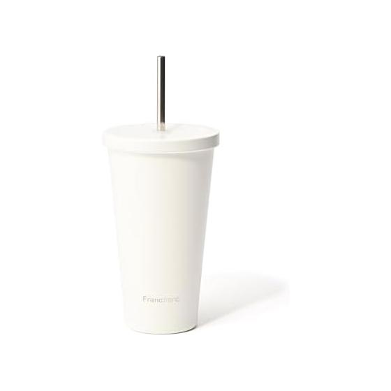 Francfranc Stainless steel tumbler with straw, ivory
Francfranc Stainless steel tumbler with straw, ivory
