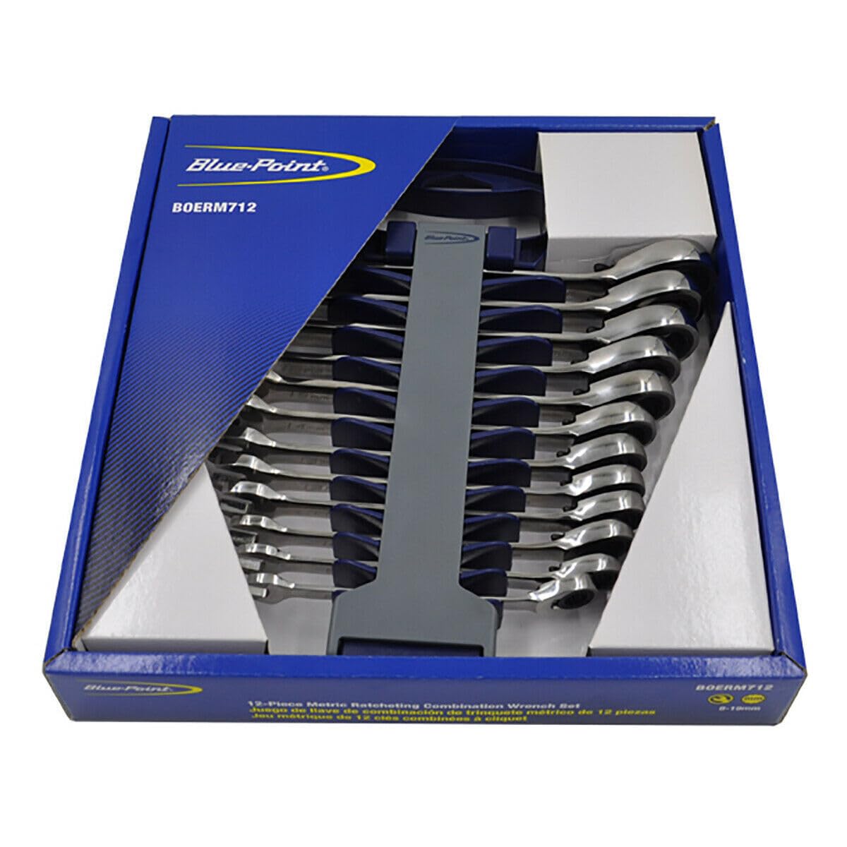 Blue Point Ratchet Spanner Wrench Set BOERM712 8-19mm синій
Blue Point Ratchet Spanner Wrench Set BOERM712 8-19mm синій