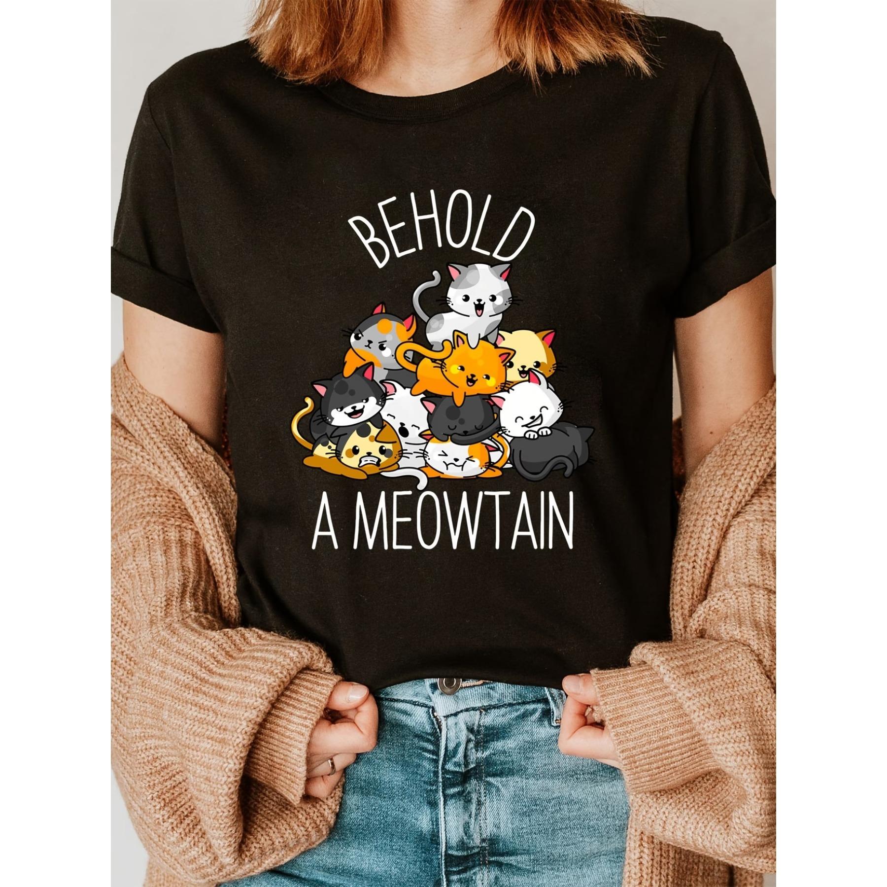 Cat Lover Gifts Behold A Meowtain Cute Kitty Cats Kitten Fashion Letter Print T-shirt, Short Sleeve Crew Neck Casual Top XXL чорний
Cat Lover Gifts Behold A Meowtain Cute Kitty Cats Kitten Fashion Letter Print T-shirt, Short Sleeve Crew Neck Casual Top XXL чорний