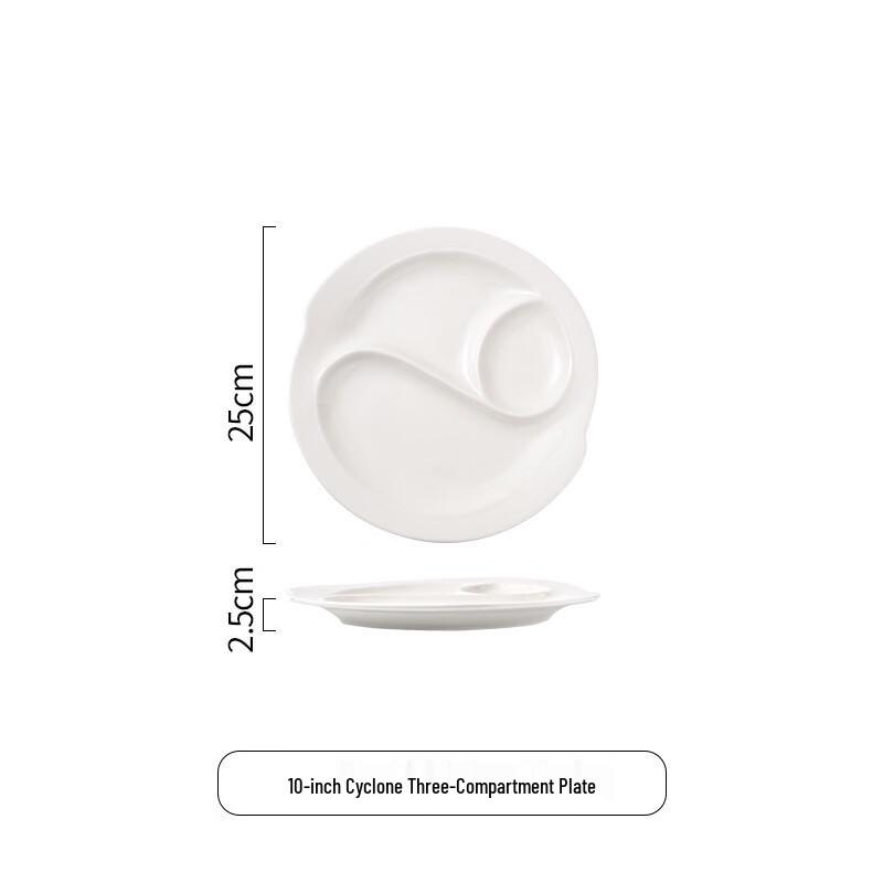 Ru Han 10-inch Swirl Divided Bone China Dinner Plate
Ru Han 10-inch Swirl Divided Bone China Dinner Plate