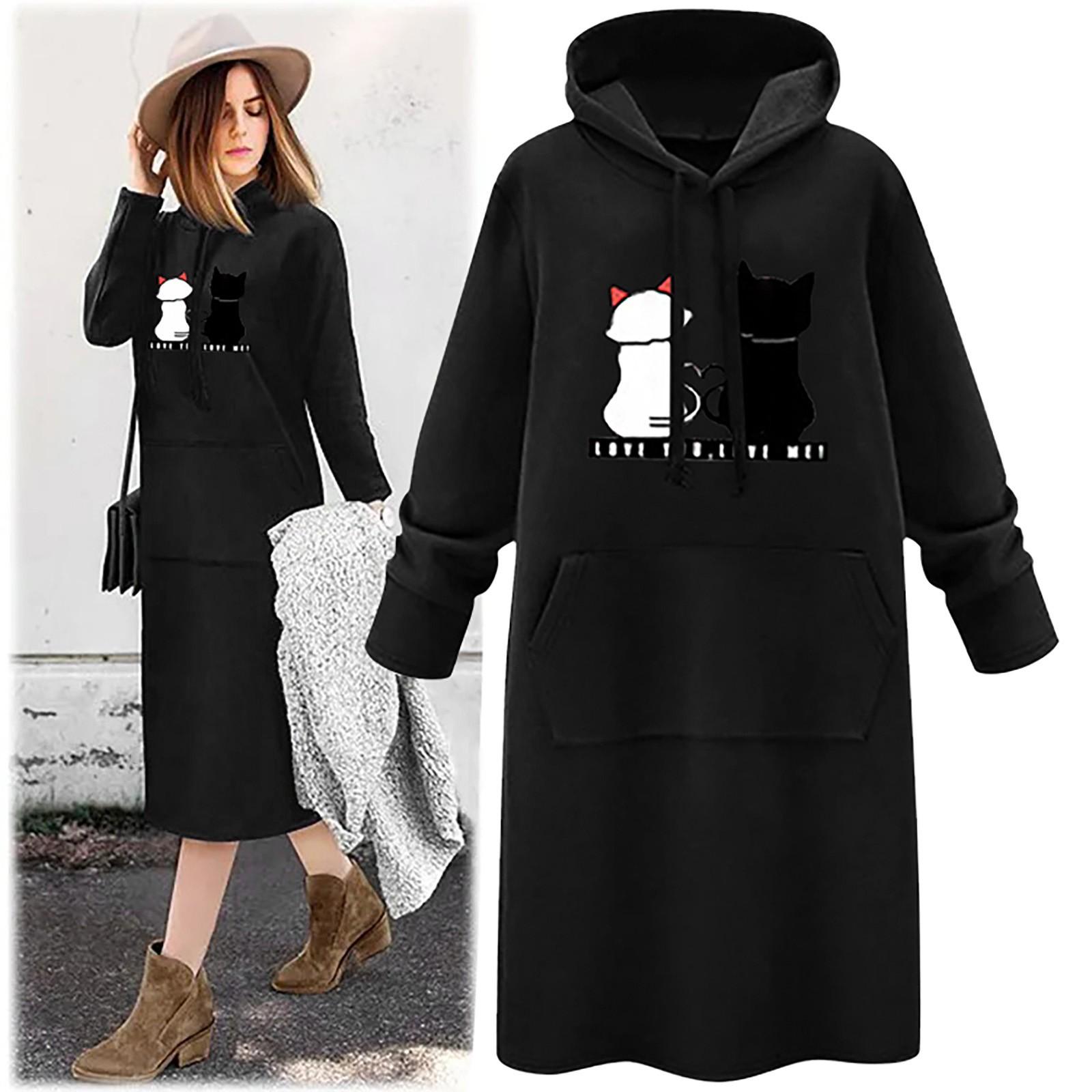 Hoodies For Women Casual Loose Pocket Long Sleeve Fashion Comfy Sweatshirts Pullover Dress XXL чёрный
Hoodies For Women Casual Loose Pocket Long Sleeve Fashion Comfy Sweatshirts Pullover Dress XXL чёрный