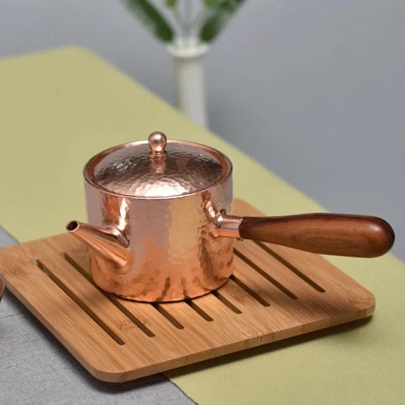 Handcraft Pure Copper Teapot Water Kettle Tea Coffee Pot Hammer Pattern Single Handle Water Boiler Drinkware Tableware
Handcraft Pure Copper Teapot Water Kettle Tea Coffee Pot Hammer Pattern Single Handle Water Boiler Drinkware Tableware