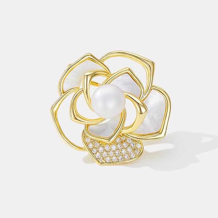 Camellia Brooch, High-end Women s Imitation Shell Pearl Brooch Design, Anti-exposure Pin
Camellia Brooch, High-end Women s Imitation Shell Pearl Brooch Design, Anti-exposure Pin