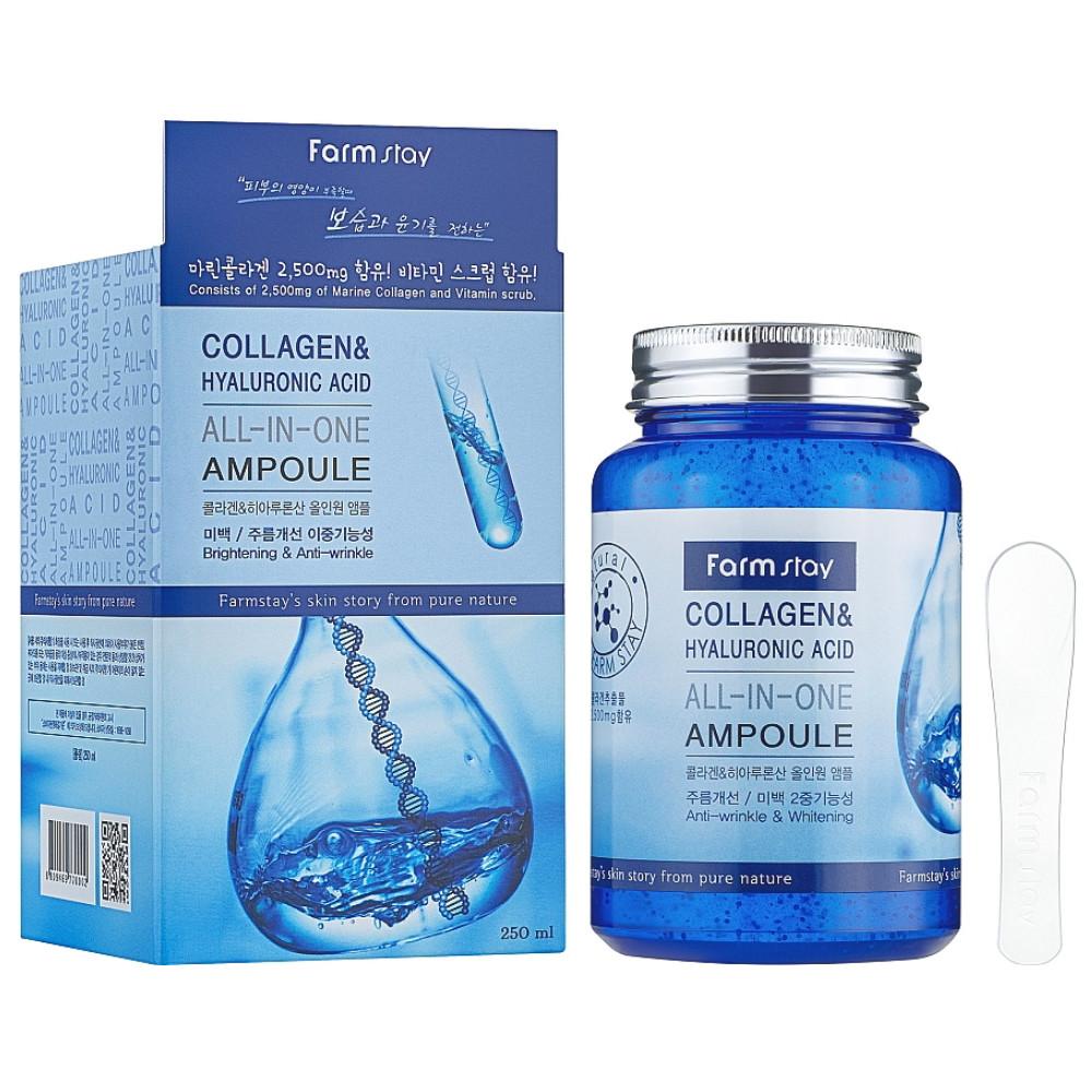 Багатофункціональна сироватка ампульна для обличчя FarmStay Collagen & Hyaluronic Acid All-in-One Ampoule, 250мл.
Багатофункціональна сироватка ампульна для обличчя FarmStay Collagen & Hyaluronic Acid All-in-One Ampoule, 250мл.