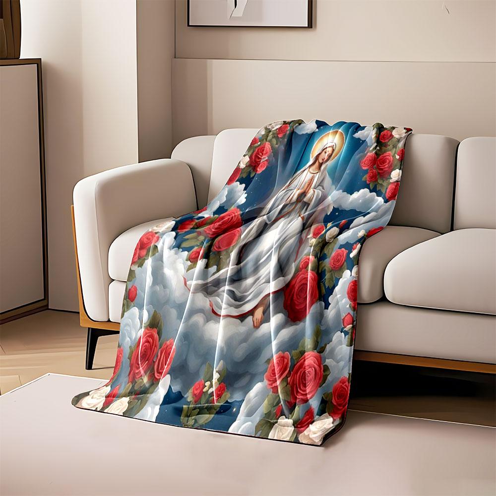 A serene figure in white surrounded by roses, clouds, and a glowing halo. for all seasons blanket lunch break throw gift 80cm x 120cm
A serene figure in white surrounded by roses, clouds, and a glowing halo. for all seasons blanket lunch break throw gift 80cm x 120cm