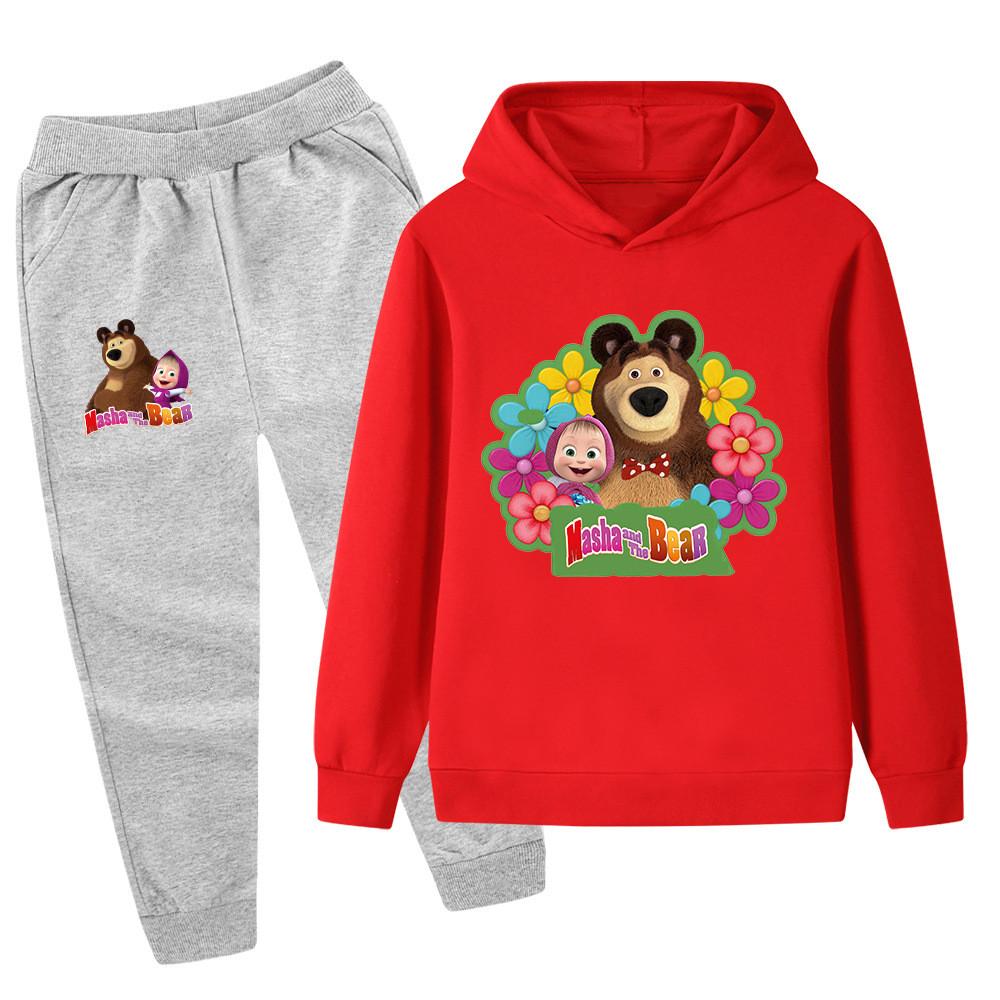 PB1345 Multi-color Girls Masha Bear Printed Long Sleeves Hoodie Trousers Top Pants Sets 160cm
PB1345 Multi-color Girls Masha Bear Printed Long Sleeves Hoodie Trousers Top Pants Sets 160cm