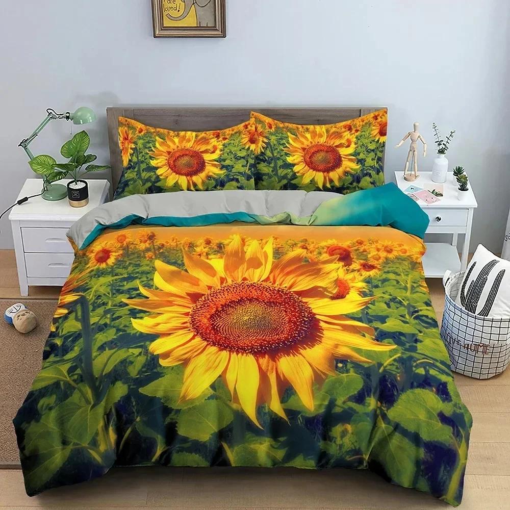 Sun Flower Duvet Cover Floral Bedding Set 3D Printed Comforter Covers With Pillowcase Single Double Size Home Textile 135x200cm
Sun Flower Duvet Cover Floral Bedding Set 3D Printed Comforter Covers With Pillowcase Single Double Size Home Textile 135x200cm