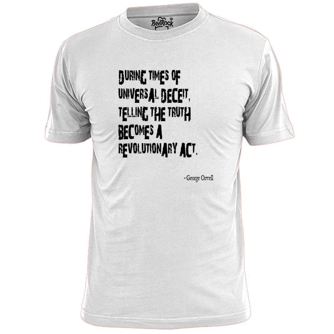 Mens George Orwell Revolution Quote T shirt Dystopian Big Brother 1984 S
Mens George Orwell Revolution Quote T shirt Dystopian Big Brother 1984 S