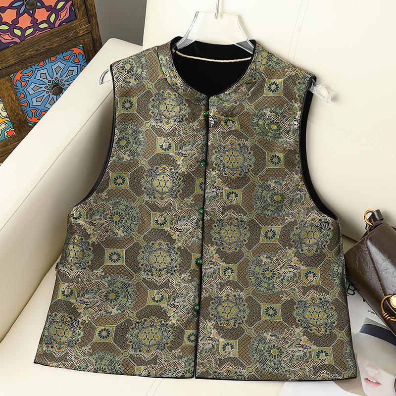 Reversible Chinese-Style Vest Jacket for Middle-Aged Women - Spring/Autumn Fashion 2XL (135-150 lbs)
Reversible Chinese-Style Vest Jacket for Middle-Aged Women - Spring/Autumn Fashion 2XL (135-150 lbs)