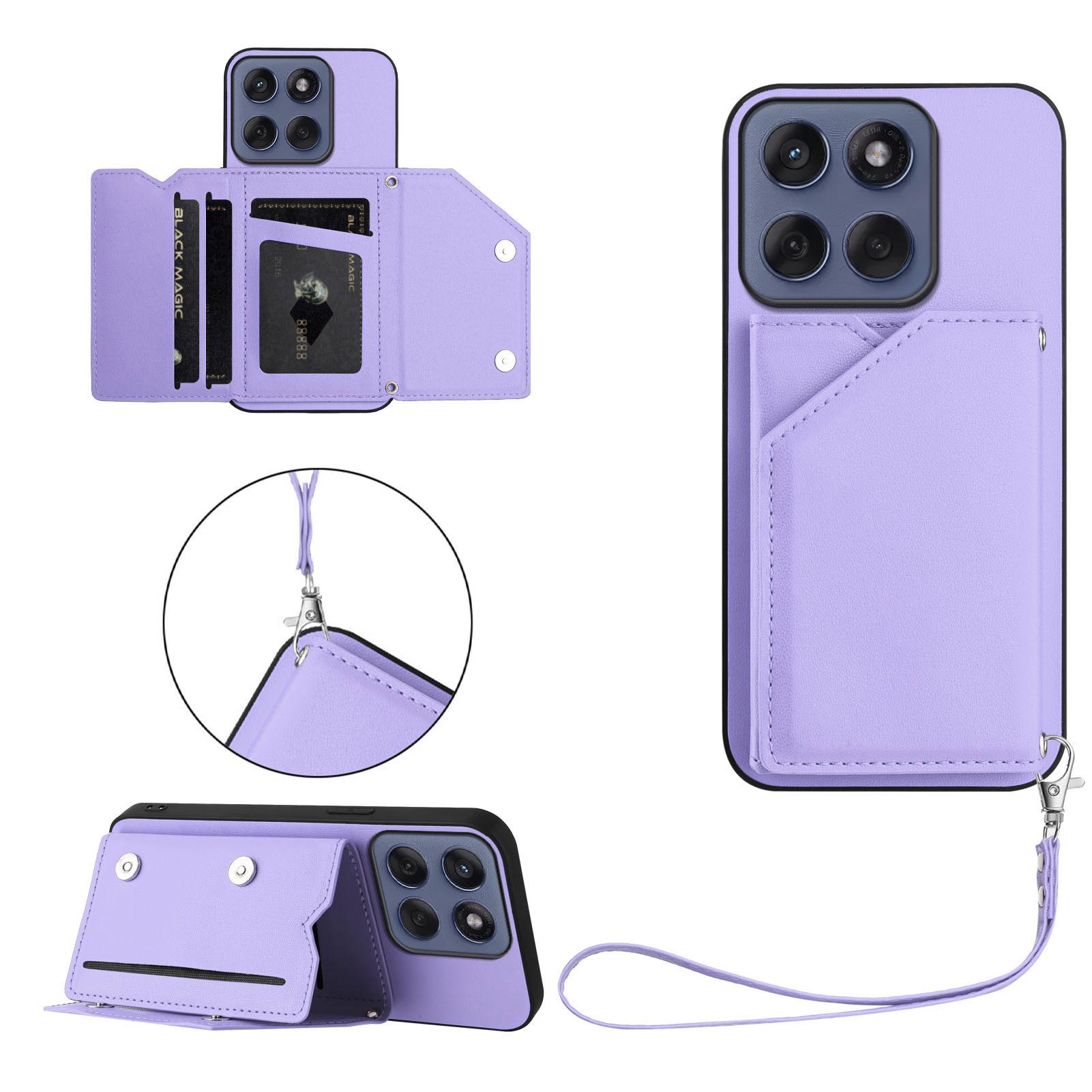 Для Motorola Edge 60 5G/Motorola Edge 60s 5G/Motorola Edge 60 Fusion 5G Чохол Тримач для карток Підставка Чохол для телефону з покриттям, що імітує шкіру, з ремінцем на зап ясті Light Purple
Для Motorola Edge 60 5G/Motorola Edge 60s 5G/Motorola Edge 60 Fusion 5G Чохол Тримач для карток Підставка Чохол для телефону з покриттям, що імітує шкіру, з ремінцем на зап ясті Light Purple