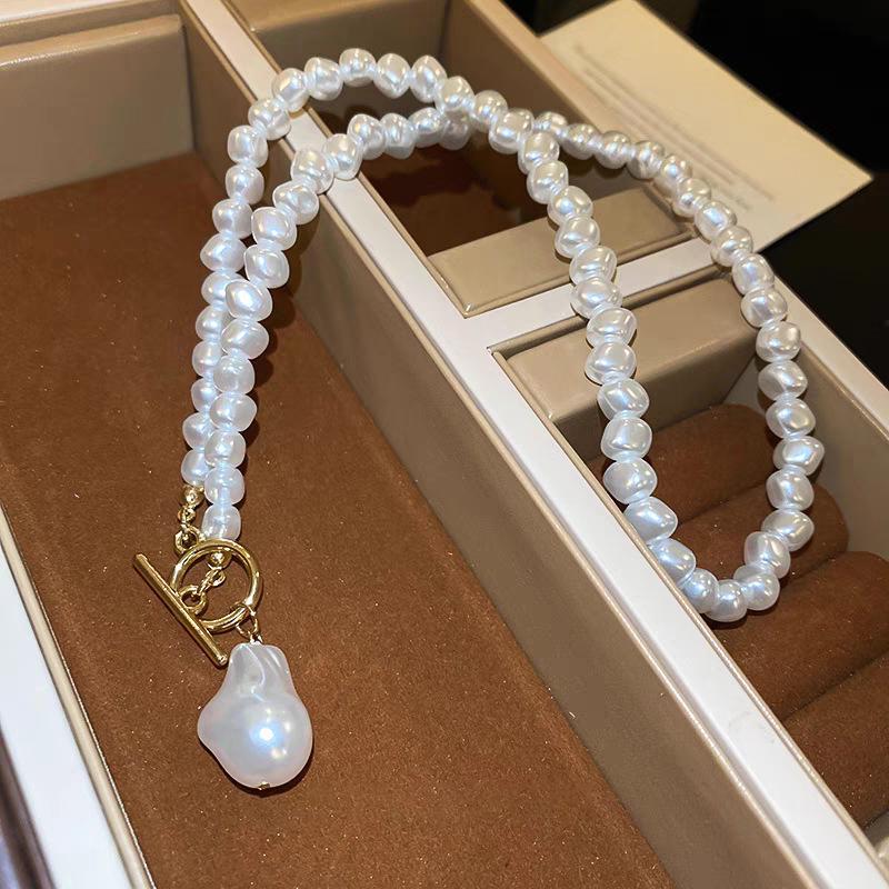 Baroque Handmade Glass Pearl Multi-Layer Necklace - Irregular Stackable Light Luxury Sweater Chain
Baroque Handmade Glass Pearl Multi-Layer Necklace - Irregular Stackable Light Luxury Sweater Chain